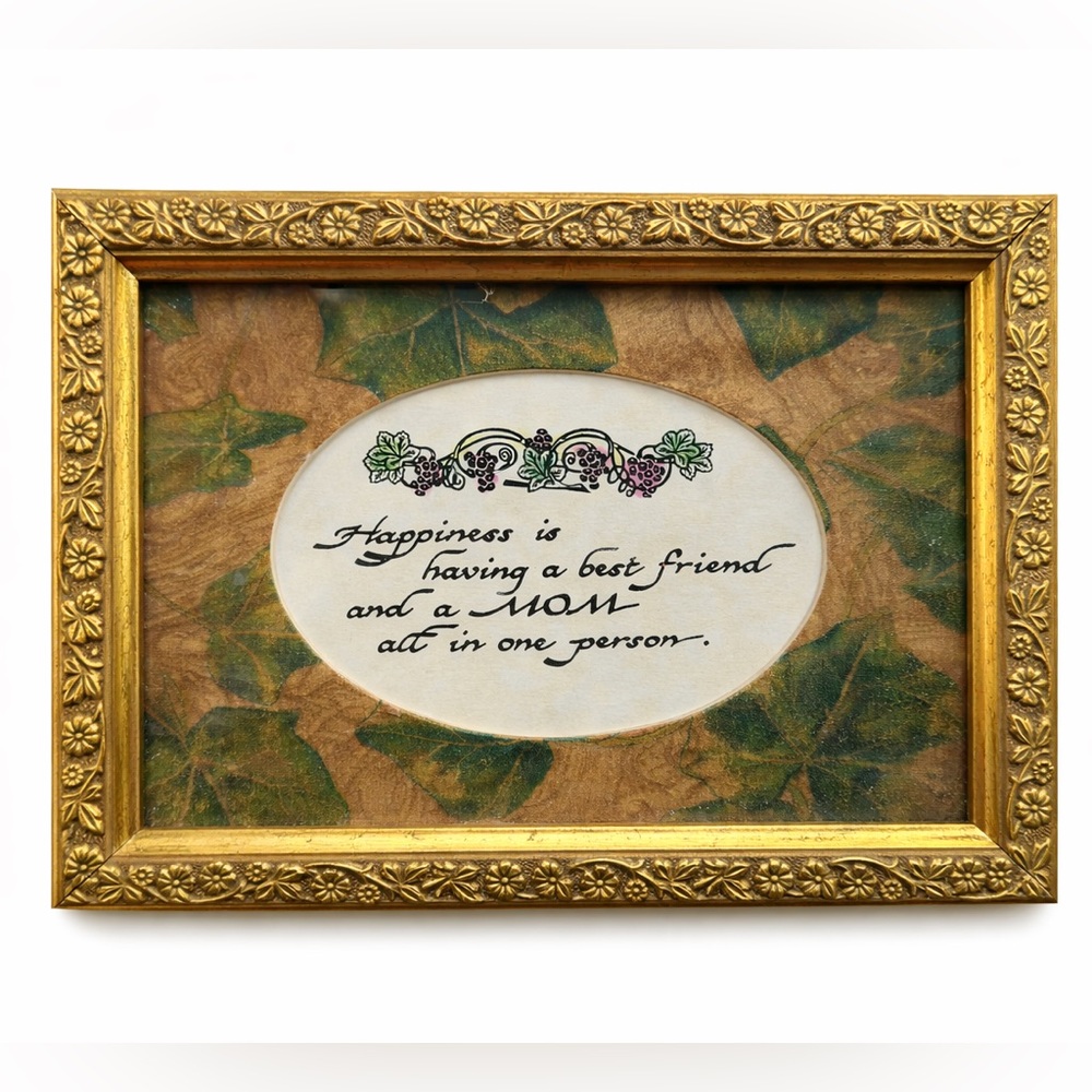 Framed Calligraphy Mother’s Heartfelt Quote Art